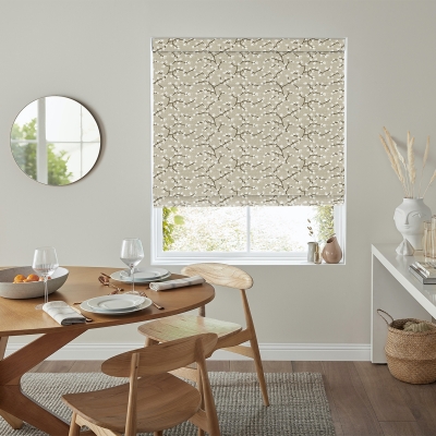Product photograph of Steer Taupe Roman Blind from Choice Furniture Superstore