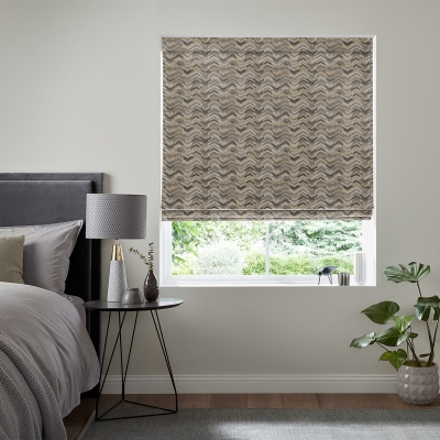 Product photograph of Diaz Graphite Roman Blind from Choice Furniture Superstore