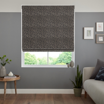 Product photograph of Leon Smoke Roman Blind from Choice Furniture Superstore