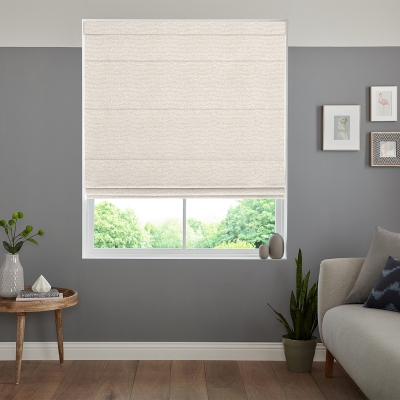 Product photograph of Tarik Ivory Roman Blind from Choice Furniture Superstore