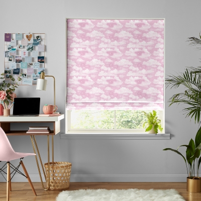 Product photograph of Clouds Pink Roman Blind from Choice Furniture Superstore