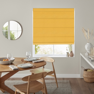 Product photograph of Riyad Buttercup Roman Blind from Choice Furniture Superstore