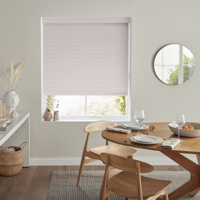 Product photograph of Perry Chalk Pink Roller Blind from Choice Furniture Superstore