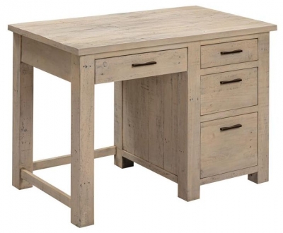 Image of Fjord Scandinavian Style Rustic Pine Compact Writing Desk