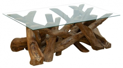 Product photograph of Leila Glass Top Coffee Table from Choice Furniture Superstore