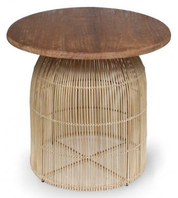 Product photograph of Casa Tokio Weave Round Side Table from Choice Furniture Superstore