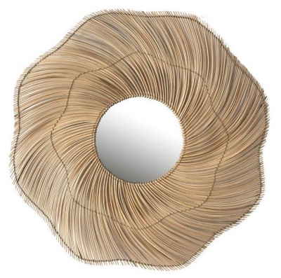 Product photograph of Salou Tokio Weave Round Wall Mirror - 90cm X 12cm from Choice Furniture Superstore