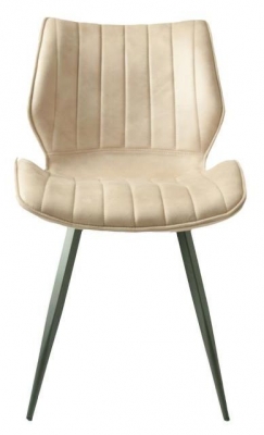 Product photograph of Alfa Oyster Natural Moleskin Dining Chair Sold In Pairs from Choice Furniture Superstore