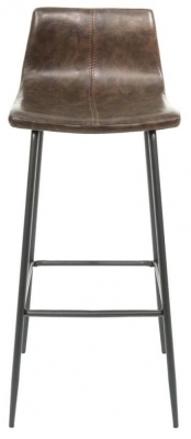 Product photograph of Barracuda Chestnut Vegan Leather Barstool Sold In Pairs from Choice Furniture Superstore