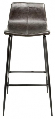 Product photograph of Barracuda Grey Vegan Leather Barstool Sold In Pairs from Choice Furniture Superstore