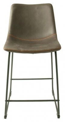 Product photograph of Cooper Mussel Grey Moleskin Counter Stool Sold In Pairs from Choice Furniture Superstore