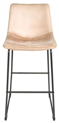 Product photograph of Cooper Oyster Natural Moleskin Barstool Sold In Pairs from Choice Furniture Superstore