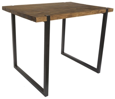 Product photograph of Bogart Reclaimed Wood Teak Top 100cm Dining Table from Choice Furniture Superstore