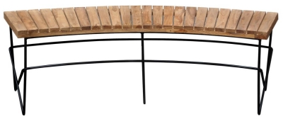 Product photograph of Bibisa Stylish Teak Outdoor Fire Pit Bench from Choice Furniture Superstore