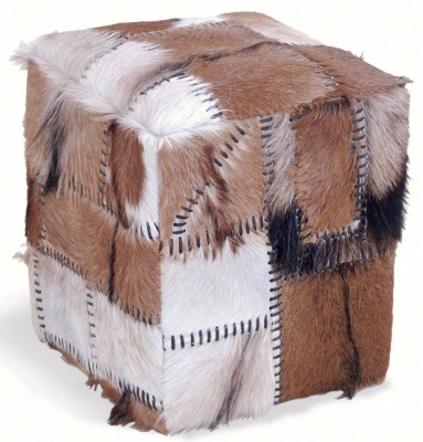 Product photograph of Kampala Patchwork Cube Pouffe from Choice Furniture Superstore