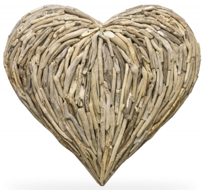 Driftwood Heart Large Wall Deco
