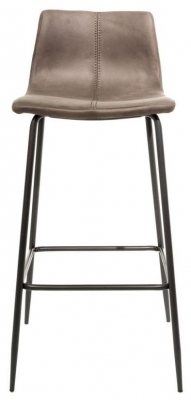 Product photograph of Barracuda Mussel Grey Moleskin Barstool Sold In Pairs from Choice Furniture Superstore