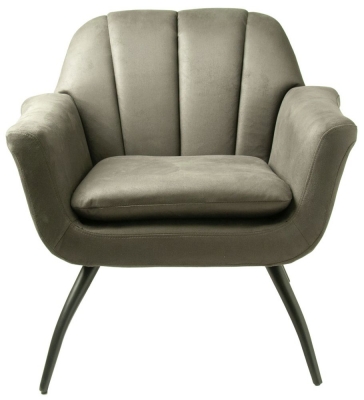 Product photograph of Shelby Grey Mussel Moleskin Fabric Cocktail Chair from Choice Furniture Superstore