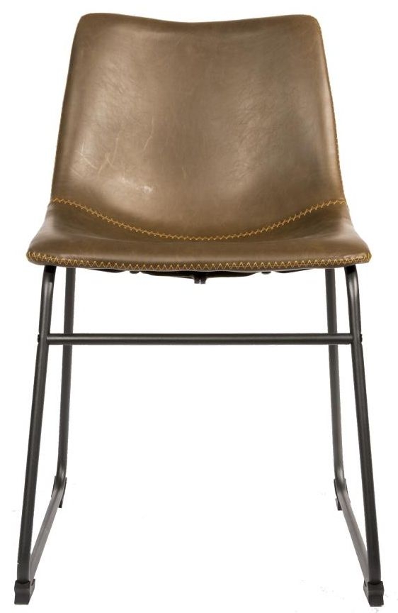 Set of 2 Fremont Chestnut Vintage Leather Dining Chair
