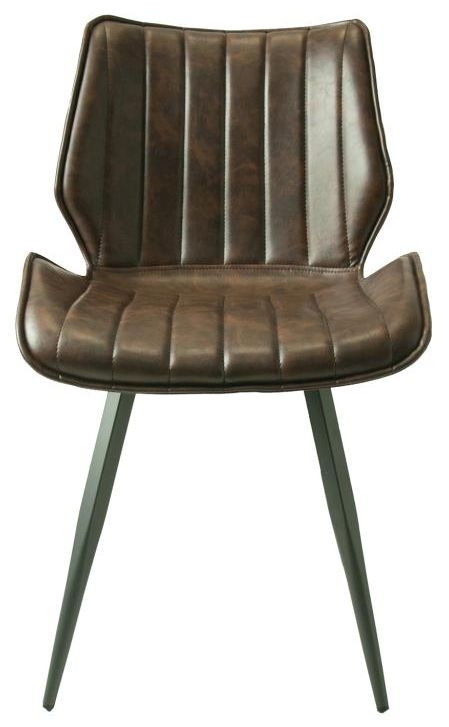 Set of 2 Norwich Chestnut Vintage Leather Dining Chair