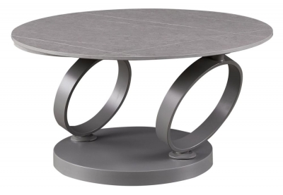 Product photograph of Sofia Rings Ceramic Top Swivel Extending Coffee Table from Choice Furniture Superstore