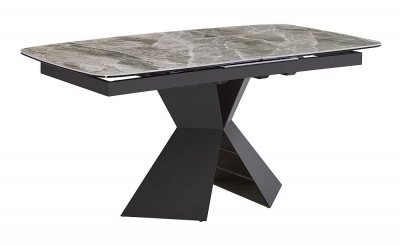 Product photograph of Florence Dark Grey Ceramic Top 160cm-200cm Extending Dining Table from Choice Furniture Superstore