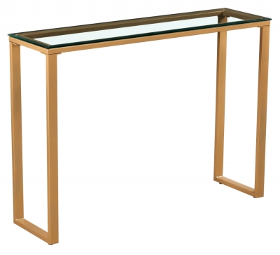 Product photograph of Canterbury Glass Top And Gold Console Table - 110cm from Choice Furniture Superstore