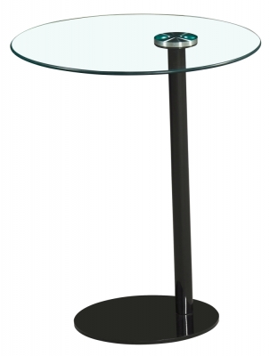 Product photograph of Hayes Glass And Dark Grey Side Table from Choice Furniture Superstore