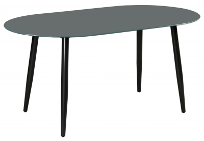 Product photograph of Barnet Dark Grey Painted 6 Seater Dining Table - 160cm from Choice Furniture Superstore