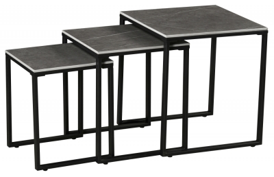 Product photograph of Leyton Dark Grey Ceramic Top Nest Of Table Set from Choice Furniture Superstore