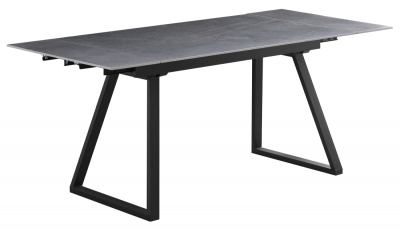 Product photograph of Charlton Dark Grey Ceramic Top 4-6 Seater Extending Dining Table - 140cm-200cm from Choice Furniture Superstore