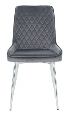 Product photograph of Watson Dark Grey Velvet Dining Chair Set Of 4 from Choice Furniture Superstore