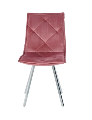 Product photograph of Bella Pink Velvet Dining Chair Set Of 4 from Choice Furniture Superstore