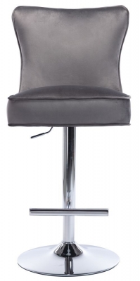 Product photograph of Jemma Dark Velvet Fabric Swivel Barstool Sold In Pairs from Choice Furniture Superstore