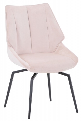 Product photograph of Alston Mink Fabric Dining Chair With Black Legs Sold In Pairs from Choice Furniture Superstore
