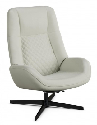 Product photograph of Bordeaux Club Royal White Leather Swivel Recliner Chair from Choice Furniture Superstore