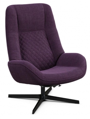 Product photograph of Bordeaux Lido Purple Fabric Swivel Recliner Chair from Choice Furniture Superstore