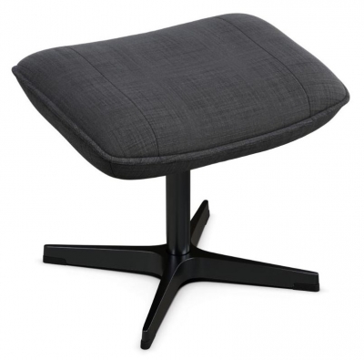 Product photograph of Bordeaux Lido Anthracite Fabric Footstool from Choice Furniture Superstore