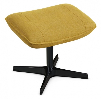 Product photograph of Bordeaux Lido Yellow Fabric Footstool from Choice Furniture Superstore