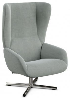 Product photograph of Chef Lido Light Grey Fabric Swivel Recliner Chair from Choice Furniture Superstore