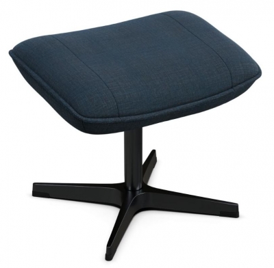 Product photograph of Chef Lido Dark Blue Fabric Footstool from Choice Furniture Superstore