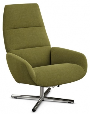 Ergo Lido Oliven Fabric Swivel Recliner Chair