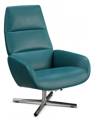 Product photograph of Ergo Soft Pertol Leather Swivel Recliner Chair from Choice Furniture Superstore