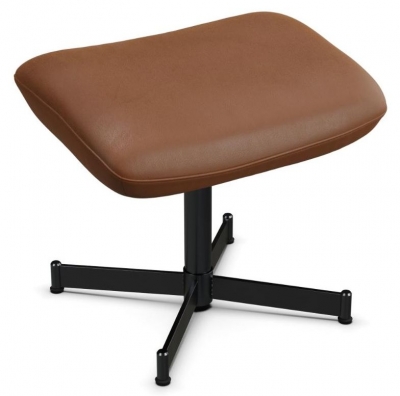 Product photograph of Ergo Balder Cognac Leather Footstool from Choice Furniture Superstore