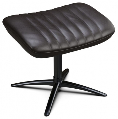 Product photograph of Firana Balder Dark Brown Leather Footstool from Choice Furniture Superstore
