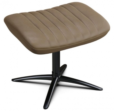 Product photograph of Firana Balder Nougat Leather Footstool from Choice Furniture Superstore