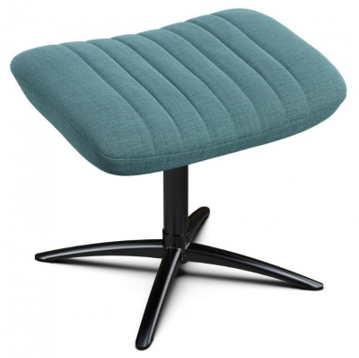 Product photograph of Firana Lido Light Blue Fabric Footstool from Choice Furniture Superstore