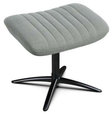 Product photograph of Firana Lido Light Grey Fabric Footstool from Choice Furniture Superstore