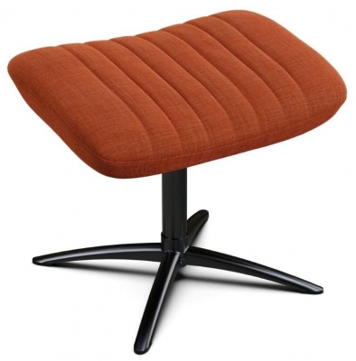 Product photograph of Firana Lido Orange Fabric Footstool from Choice Furniture Superstore