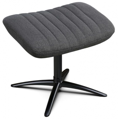 Product photograph of Firana Yeti Fr Dark Grey Fabric Footstool from Choice Furniture Superstore